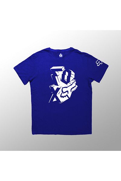 Crea Eymer Wear Fox Motorsport Design - Тениска с кръгло деколте, 100% памук, синя