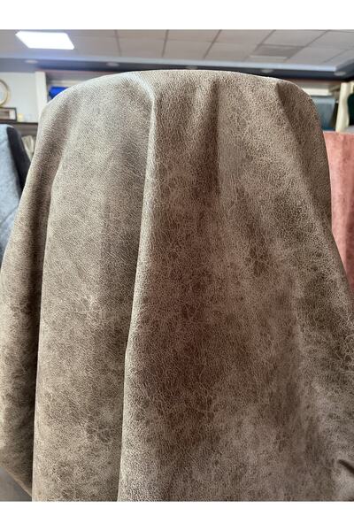 Eys Καφέ ύφασμα ταπετσαρίας nubuck με τύπωμα