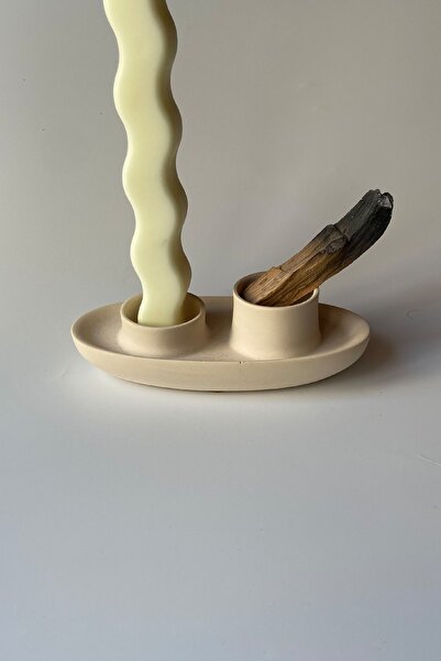 sin istanbul Palo Santo Tütsülük Mumluk Şamdan Bej