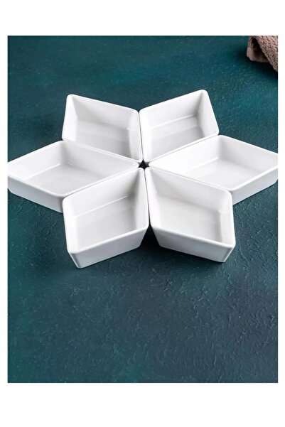 KESEN ZÜCCACİYE Yıldız 6 Parça Kahvaltı & Çerez Sunum Tabak Setı