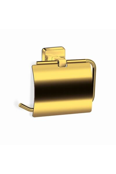 Karlim ® Mlg 37088-k حامل ورق تواليت ذهبي بغطاء عريض 12 سم