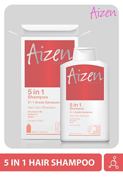 Aizen 5'i 1 Arada Şampuan - Tüm Saç Bakımları Için Güçlendirilmiş Formül - 400 ml