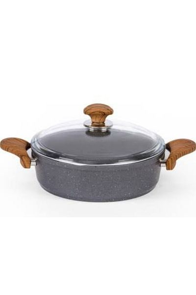 Özkent 26 Cm Granite Pot - Gray