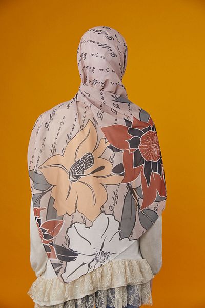 Differenza LOTUS PATTERNED SHAL - MINK