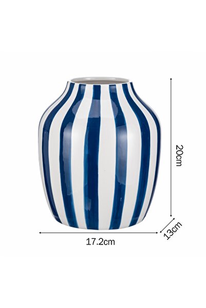 Karaca Home Bevel Dekoratif Vazo Lacivert