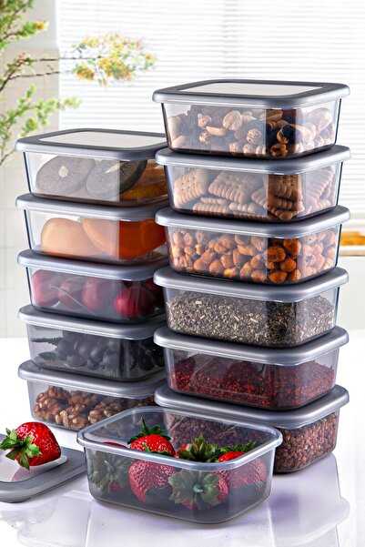 Bayev 12 Pieces 250 ml Storage Container Set - Breakfast Pulses Snack Bowl Fruit Spice Storage Box