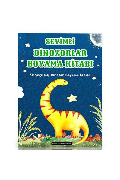 Enine Boyuna Eğitim Cute Dinosaurs Coloring Book (50 Super Dinosaurs)