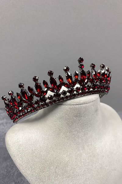 Hayalperest boncuk Pedro Model Elegant Bridal Crown Henna Crown Burgundy Bridal Crown