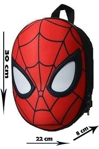DZC KUZENLER ÇANTA nursery & Kindergarten Kids Backpack School Bag spider head 3-6 Years 5d Embossed 33CM red