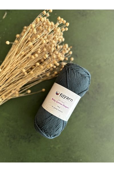 Filyarn Baby Cotton 100% Cotton Punch, Knitting, Amigurumi 100 Gram Yarn - Dark oil