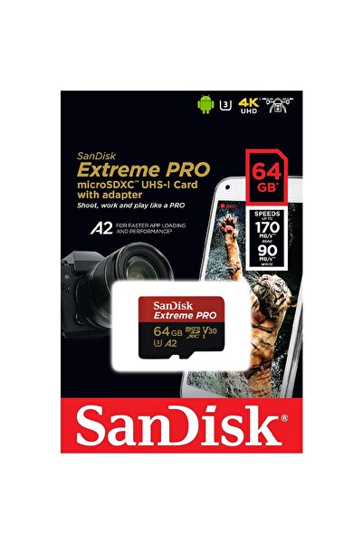 SanDisk Extreme Pro 64GB 200mb/s MicroSDXC Hafıza