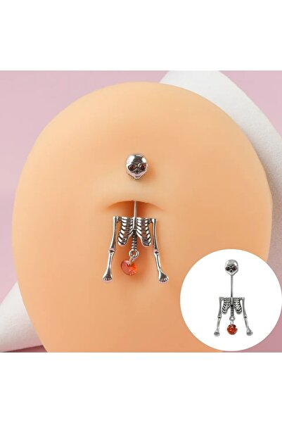 Bylin %100 316 L Cerrahi Çelik Uzaylı İskelet Belly Piercing /Göbek Piercingi...