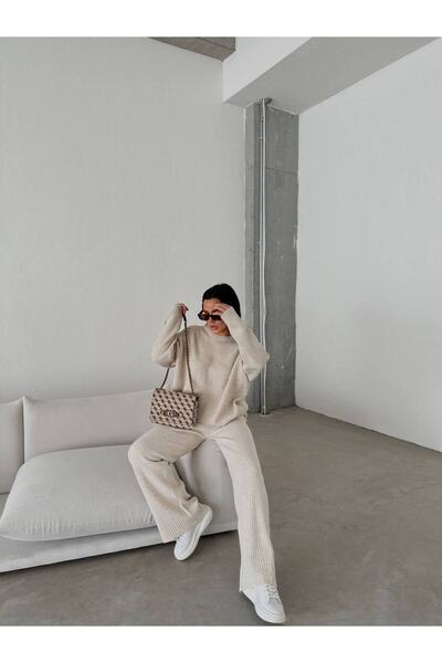 MMS İSTANBUL BİSİKLET YAKA TUNİK VE BORU PAÇA PANTOLONDAN OLUŞAN İKİLİ TAKIM