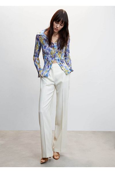 MANGO Woman Cămașă înconjugată cu model