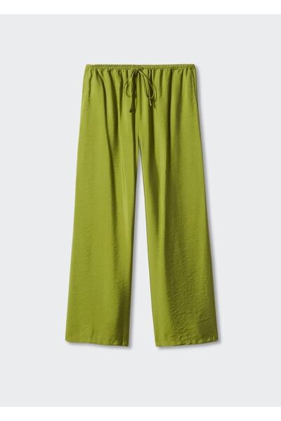 MANGO Woman Saten Palazzo Pantolon
