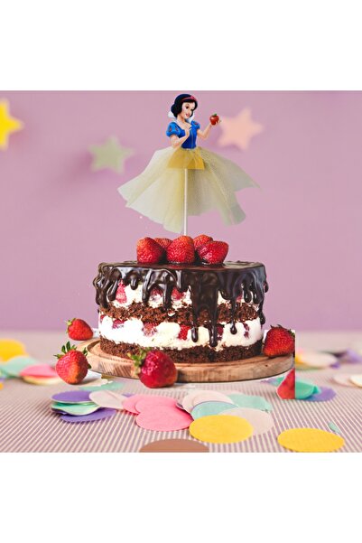 Atölye Doruk زينة حفلات سنو وايت (3 قطع) عصا تزيين كعكة عيد الميلاد - تزيين ك...