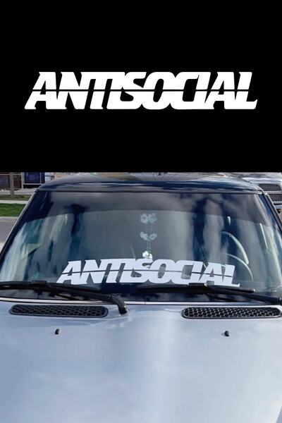 MegaSticker Autocolant antisocial pentru mașină, motocicletă, cască, laptop, sticlă 57x10 cm