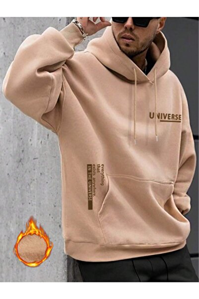 Adrift Унісекс жіночий/чоловічий візон Universe з принтом Oversize худі з капюшоном