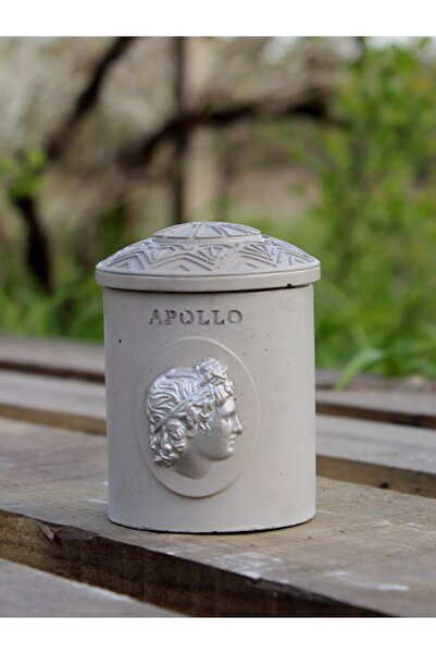 The Craft Thor Pack of 5 / Multiple Handmade Concrete Decorative Box / Organizer with Metallic Sculpture Detail