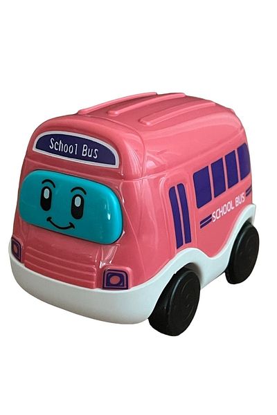 JOYFUL CHİLD Friction Bus Pink 8cm Cute Bus