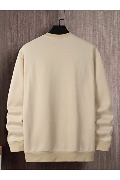 Adrift Унісекс жіночий/чоловічий візон з написом Oversize велосипедний комір бавовняний світшот