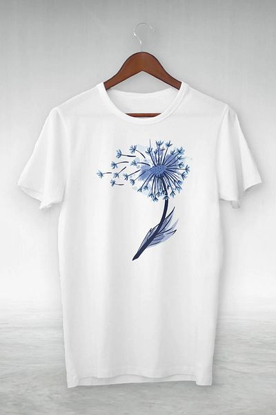 AMMA Μπλουζάκι Boyfriend Unisex Dandelion Printed Special Design Oversize 100% Cotton