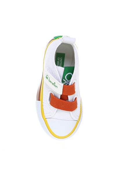 Benetton Beyaz - Turuncu Bebek Yürüyüş Ayakkabısı