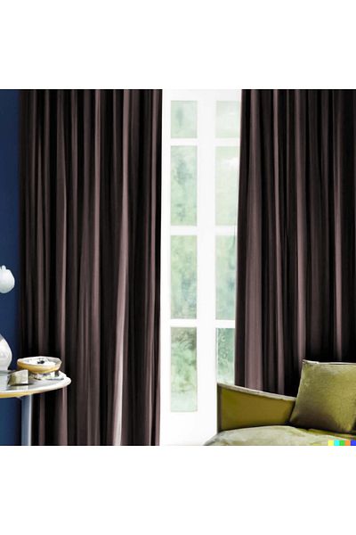 MebelPort Curtain Blackout Curtain 100% Luxury Blackout Dark Mink Double Sided