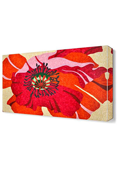 Dekor Sevgisi Kırmızı Çiçek Canvas Tablo  90x60 DTC14530800