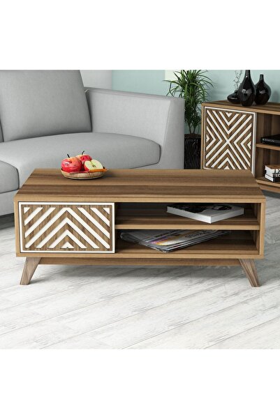 Variant Mobilya İnci Orta Sehpa - Ceviz/Krem