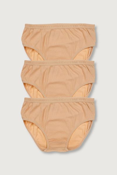 Berrak Γυναικείο Skin 3 Pack Βαμβακερό ριμπ ψηλόμεσο εσώρουχο Bato