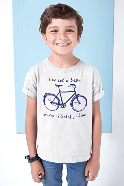 ROCKANDROLL Мій велосипед Білий Короткий рукав Дівчачий Хлопчачий Унісекс Дит...