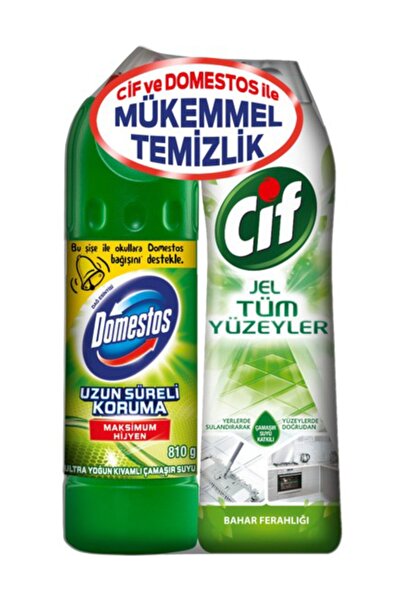 Domestos Dağ Esintisi 810 Gr Cif Tüm Yüzeyler Bahar Ferahlığı 750 Ml