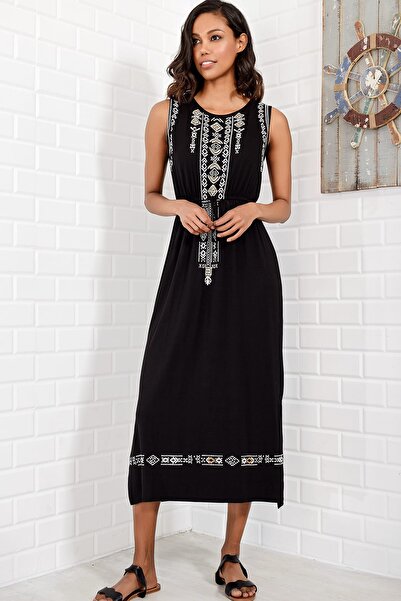 Trend Alaçatı Stili Dress - Black - A-line