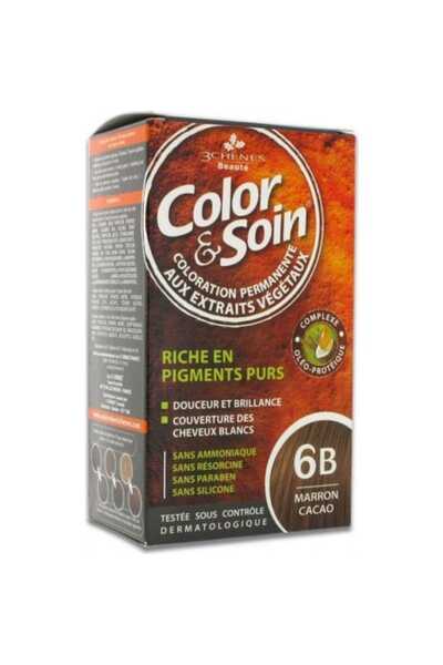 Color Soin Saç Boyası Kakao Rengi Organik - Color & Soin 6B KZM9990000001058