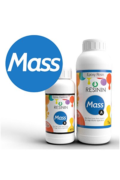 Resinin Mass 1400 Gr A+B Büyük Hacim İçin Ultra Şeffaf Epoksi Reçine