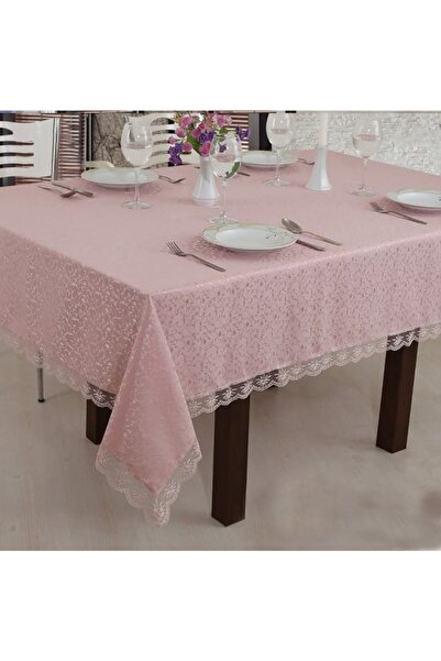 Bilgiçler Güpürlü Dertsiz Masa Örtüsü Pudra