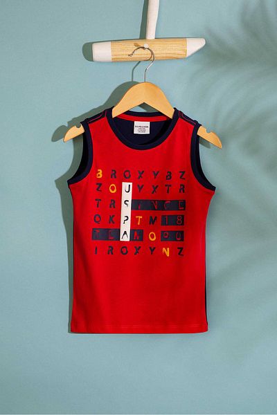 U.S. Polo Assn. Tricou roșu pentru băiat