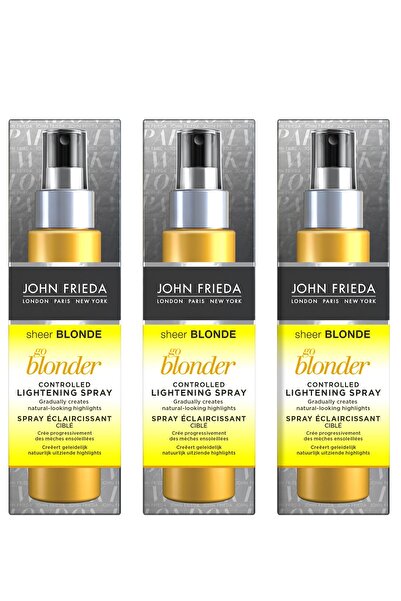 John Frieda Sarı Saçlar İçin Renk Açıcı Sprey - Go Blonder Controlled Lightening Spray 100ml x 3  5037156159233.
