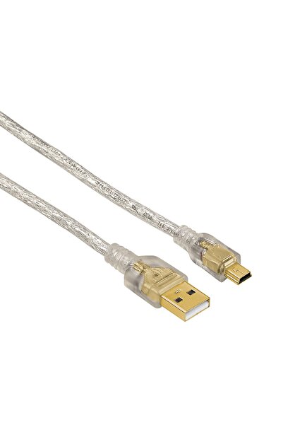 USB 2.0 A Fiş - Mini B Fiş Transparan 1.8m