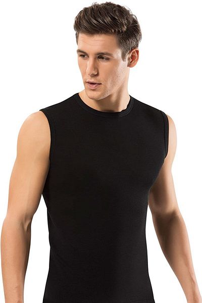 Erdem Men's Black 3-Pack Ribbed Sleeveless K. Collar Undershirt