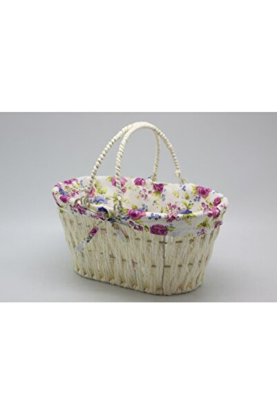 Ün-Ev Wicker Luxury Knitted Bread Basket - Oval 25X17X12.5