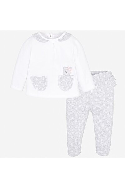 MAYORAL طقم علوي وسفلي للفتيات باللون الرمادي