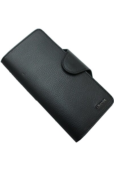 Grande محفظة جلدية سوداء للجنسين من Gd 2644، حاملة بطاقات