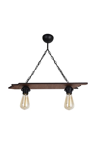 Vedemo Rustik William 2Li Ahşap Avize