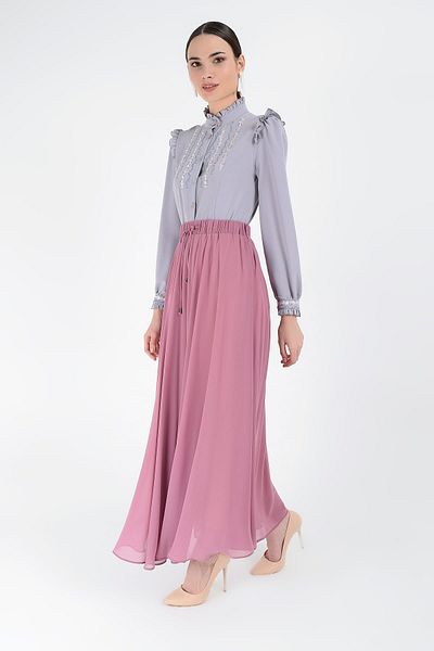 Bym Fashion Γυναικεία φούστα αποξηραμένο τριαντάφυλλο 1141