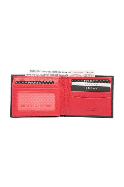 Tergan Genuine Leather Navy Blue Leather Men's Wallet S1CE00001498