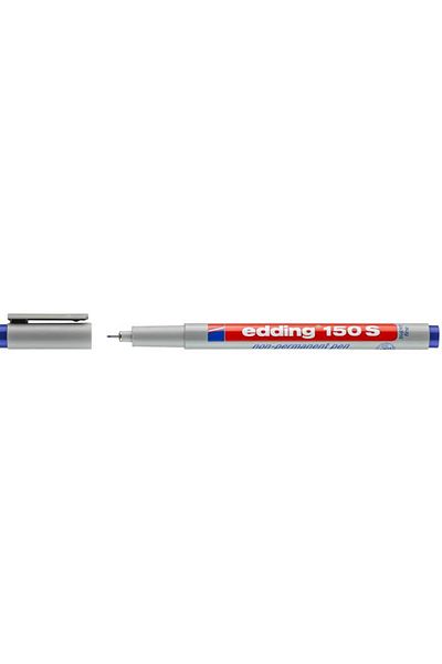 Edding قلم أسيتات قابل للمسح 150 ثانية 10 عبوات باللون الأزرق