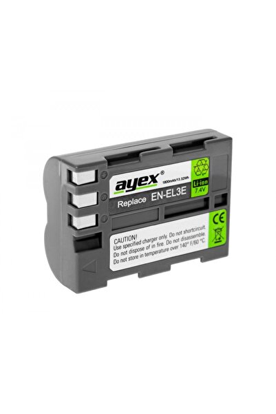 Ayex NIKON D90, D300, D700 D80, D70, D50 İÇİN EN-EL3e MUADİLİ BATARYA,