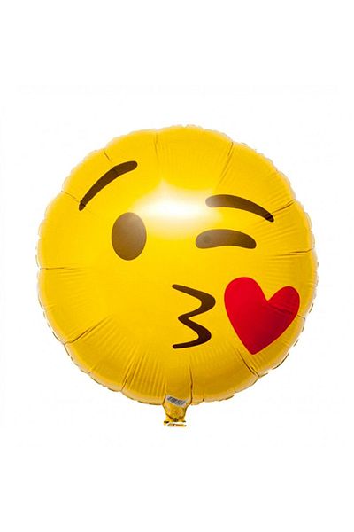 Kazanabil Kiss Emoji Foil Balloon 40cm